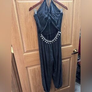 EARTHBOUND Charcoal Jumpsuit with Silver Accents